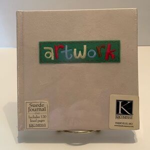 NEW K & COMPANY SUEDE COVERED JOURNAL 120 PAGES LINED.. NEVER OPENED 6 1/4” SQU.